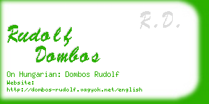 rudolf dombos business card